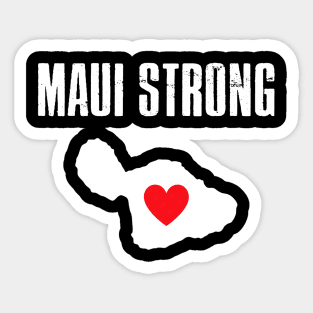 Pray for Maui Hawaii Strong Heart Sticker